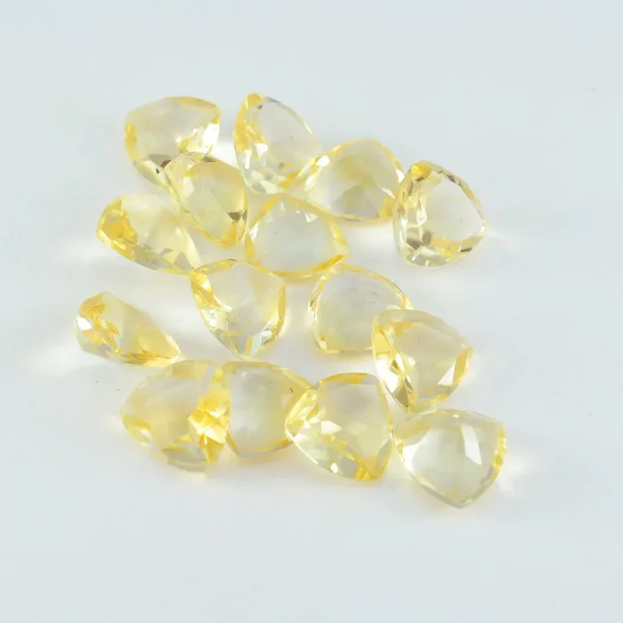 Citrine 1PC Small 7×7 MM Triangle Faceted Yellow Splendid Semi Precious Loose Gemstone