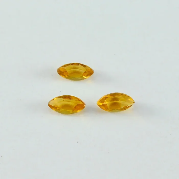Citrine 1PC Tiny 3×6 MM Marquise Faceted Yellow Shine Semi Precious Loose Gems