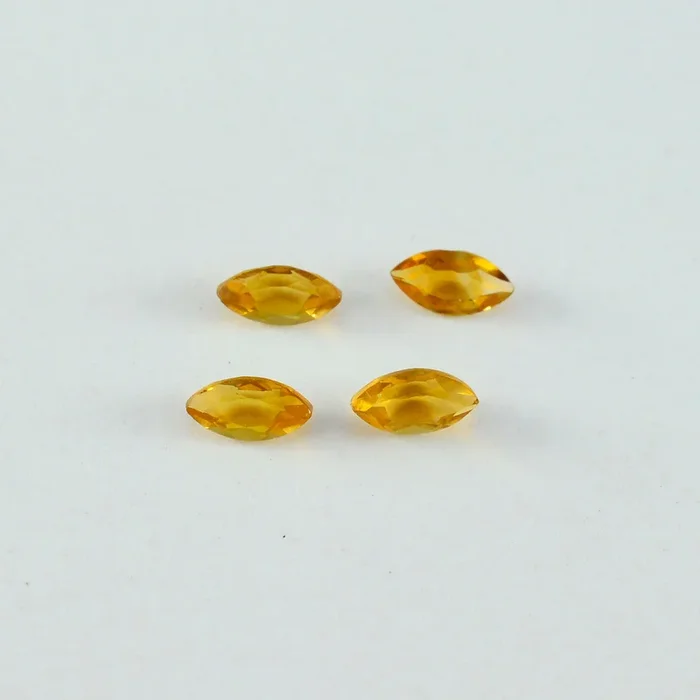 Citrine 1PC Tiny 4×8 MM Marquise Faceted Yellow Fine Semi Precious Loose Gemstone
