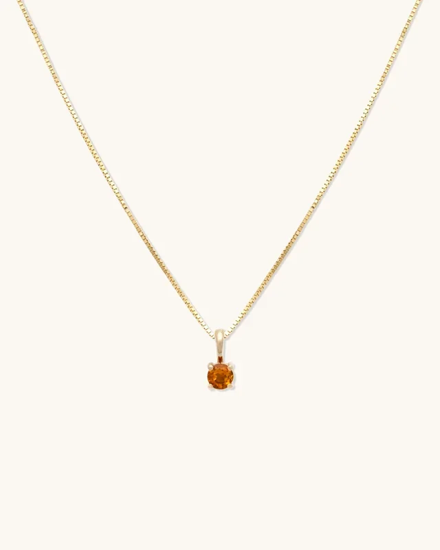 Citrine Birthstone Necklace