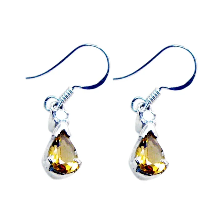 Citrine French Isla multiple Dangle Yellow 925 Silver Earring