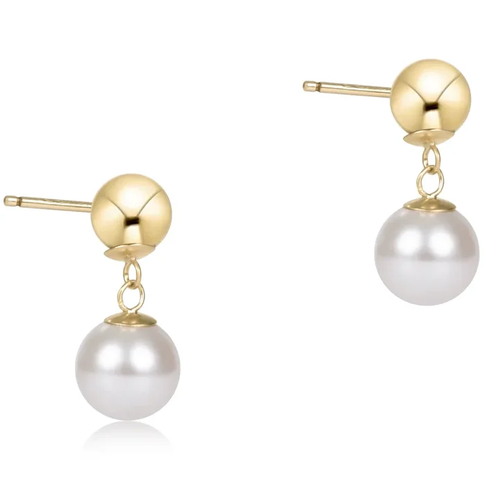 Classic 10mm Ball Drop Stud – Pearl