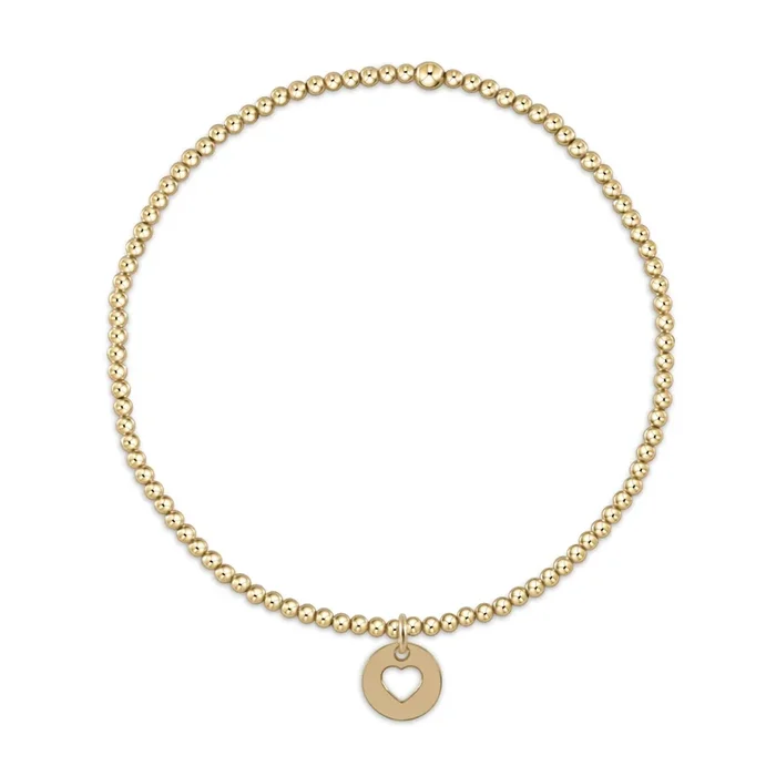 Classic Gold 2mm Bead Bracelet – Love Small Gold Disc