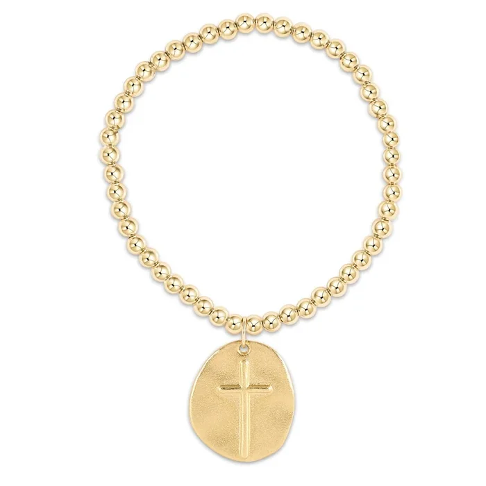 Classic Gold 4mm Bead Bracelet – Inspire Gold Charm