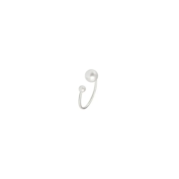Claverin Hanging one ring in white gold and white pearls (BPS-HO-001) – Lepage