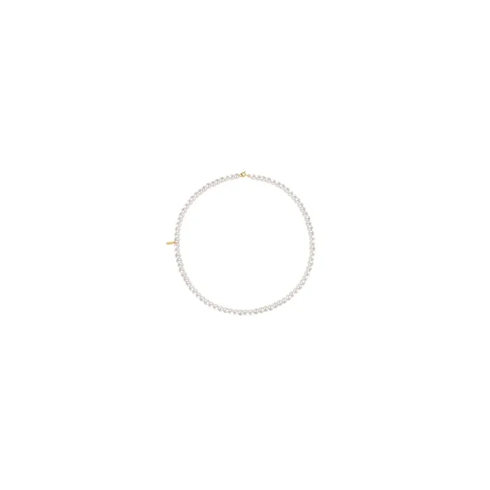 Claverin Timeless 4 necklace in yellow gold and white pearls – 82 pearls 4/4.5 mm – Lepage