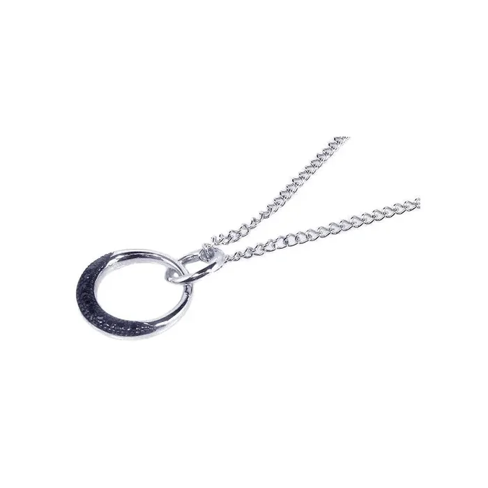 Clearance-Silver 925 Black Rhodium Plated CZ Necklace – STP00541