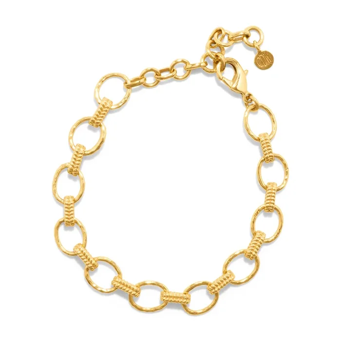 Cleopatra Small Link Bracelet, 7+1.5″ – Gold