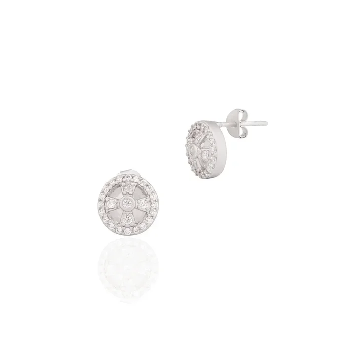 Clover Cage Stud Earrings
