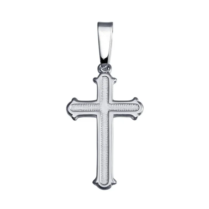 Colgante de cruz de plata de ley 925 con acabado pulido – SOP00138