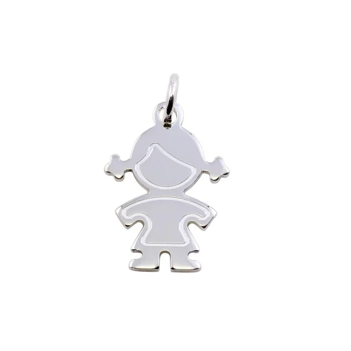 Colgante de niña en plata de ley 925 rodiada – ARP00045