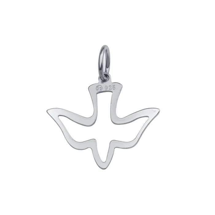 Colgante de paloma de plata de ley 925 rodiada – SPP00003