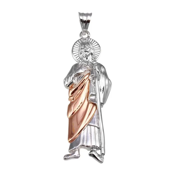 Colgante de San Judas DC bicolor bañado en plata de ley 925 – GMP00067RHR