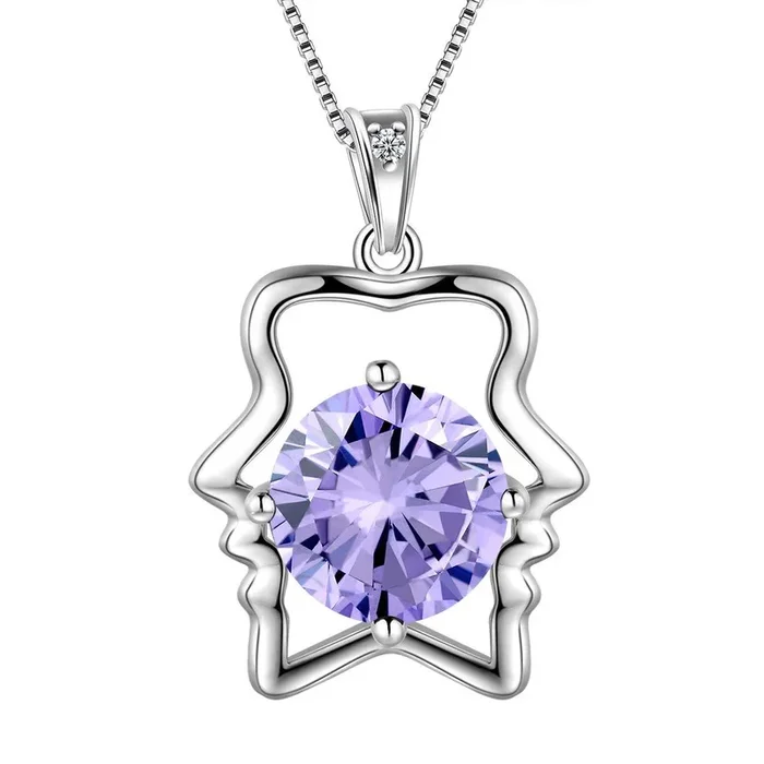 Collana dei Gemelli dello zodiaco Collana con pietra portafortuna di giugno, regalo di compleanno per gioielli da donna, regalo di compleanno per gioielli da donna