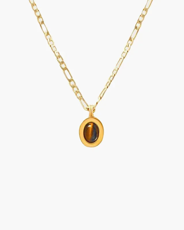 Collar Devon en ojo de tigre