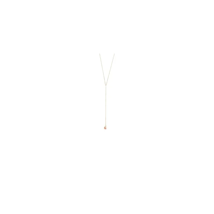 Collier Claverin Lasso en or jaune et perle rose PPJLA002 – Lepage
