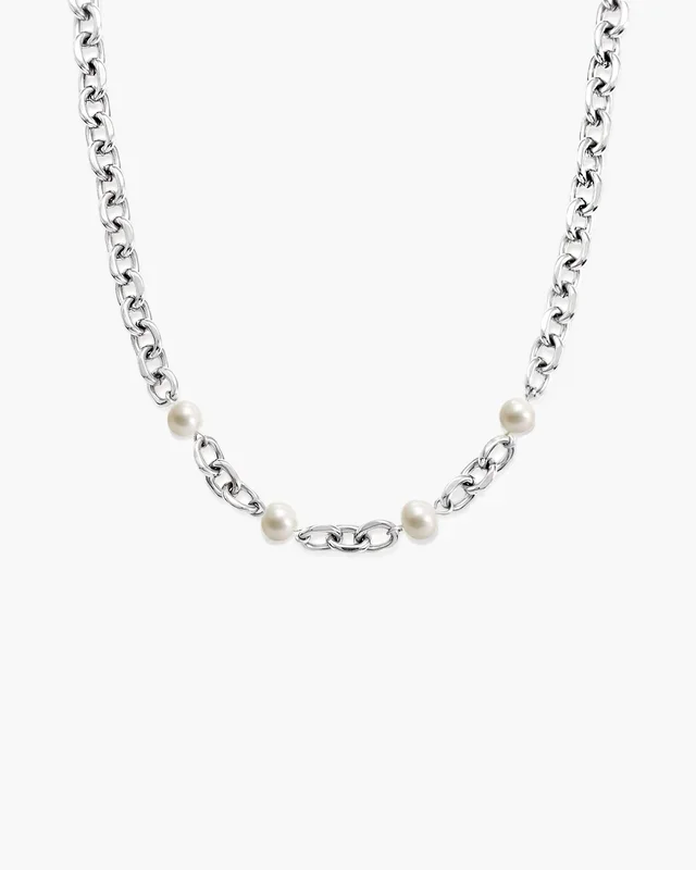 Collier de Perles Essence Argenté