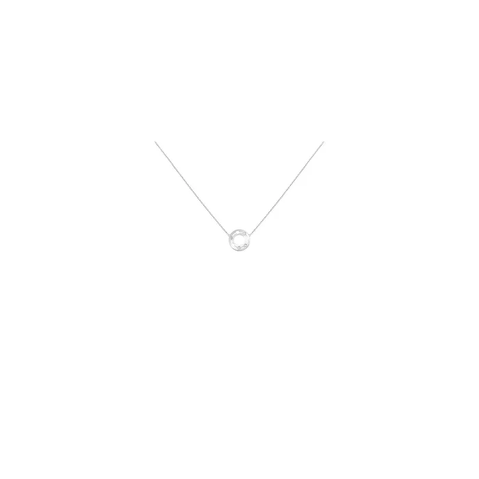 Collier Dinh van Pulse en or blanc et diamants 12 mm
