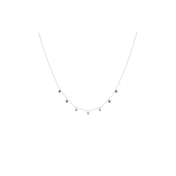 Collier La Brune et La Blonde Confetti Bleu CL0040PGSA – Lepage