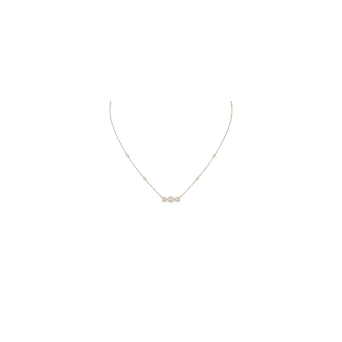 Collier Messika Joy Trilogy en or rose et diamants