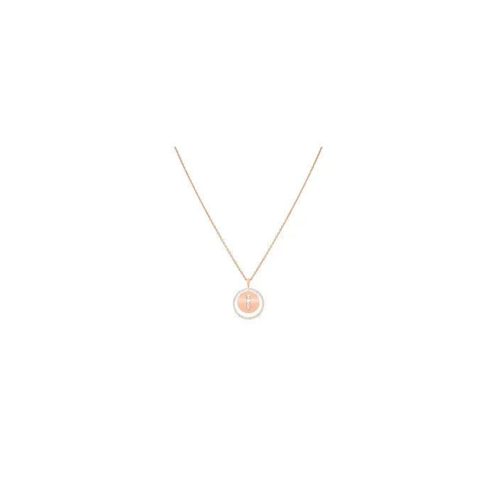 Collier Messika Lucky Move moyen modèle en or rose et diamants