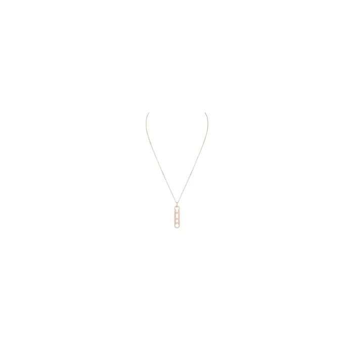 Collier Messika Move 10th petit modèle or rose diamants 10032R – Lepage