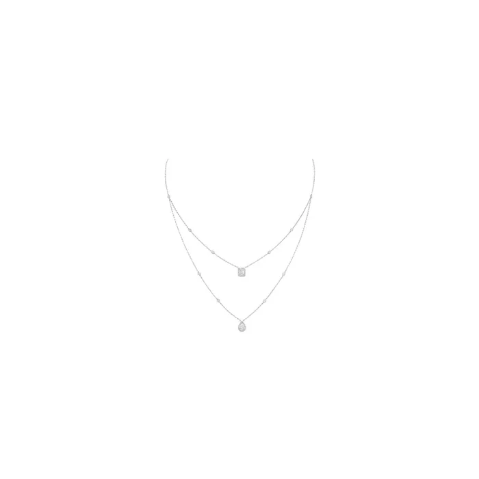 Collier Messika My Twin Toi & Moi 2 rangs or blanc et diamants – Lepage