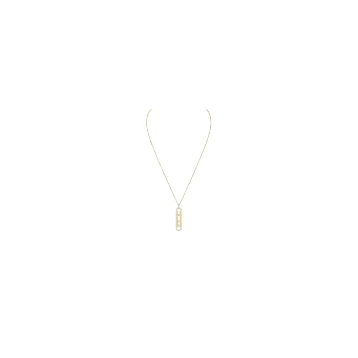 Collier Move 10th petit modèle en or jaune et diamants Messika – Lepage