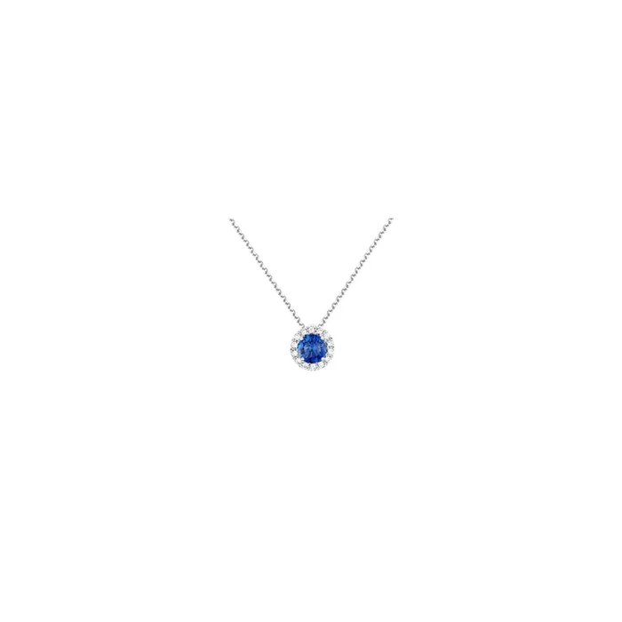 Coquette necklace white gold sapphire diamonds – Lepage