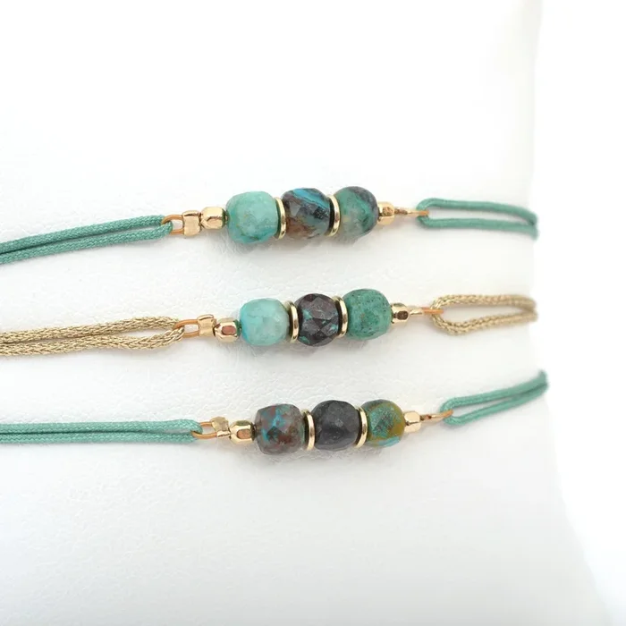 Cord bracelet – Bali (chrysocolla)
