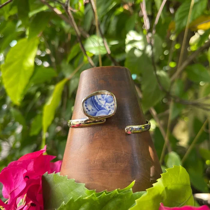 Cornflower Fields 14k Gold Cuff Small