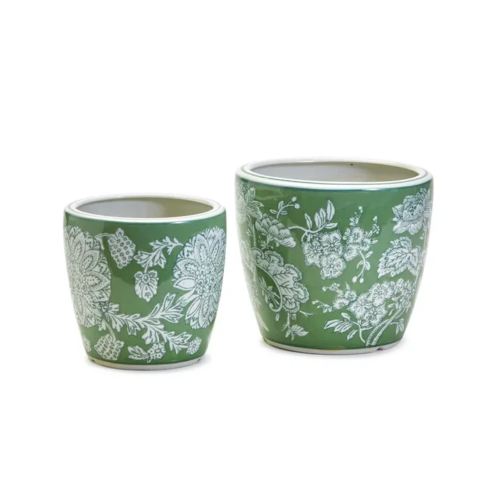 Countryside Cachepot / Planter / Vase (Smaller One)- Porcelain