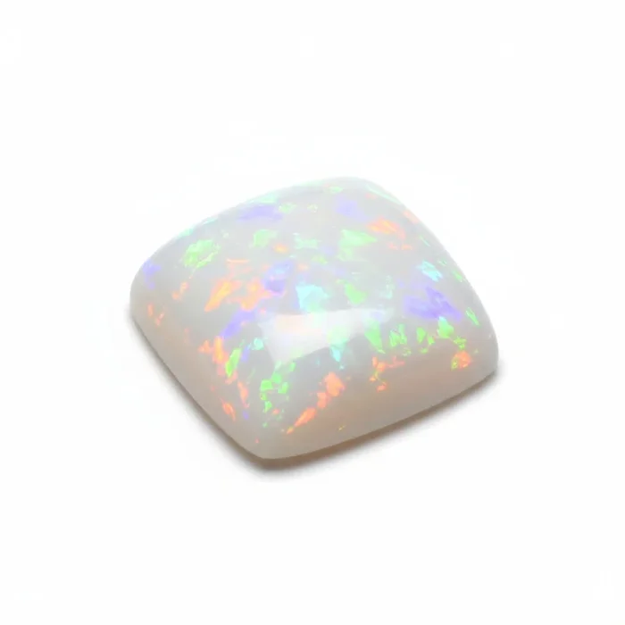 Created Opal 1PC Large 11×11 MM Square Cabochon White Pure semi Precious Loose Gemstones