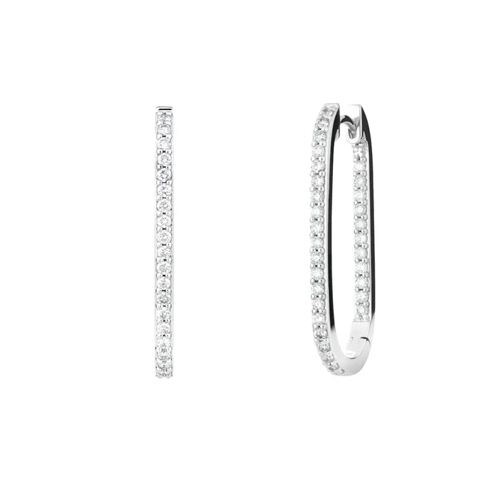 Créoles So Shocking Origine Grand Model in white gold and diamonds| Lepage