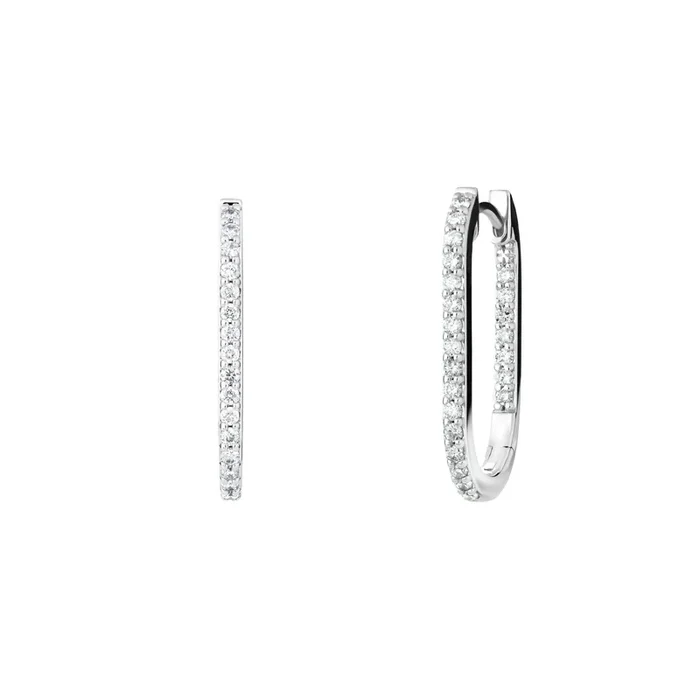 Créoles So Shocking Origine Petit Model in white gold and diamonds| Lepage