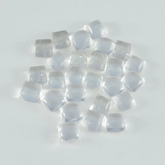 Crystal Quartz 1PC Large 11×11 MM Square Cabochon White Fiery semi Precious Loose Gemstone