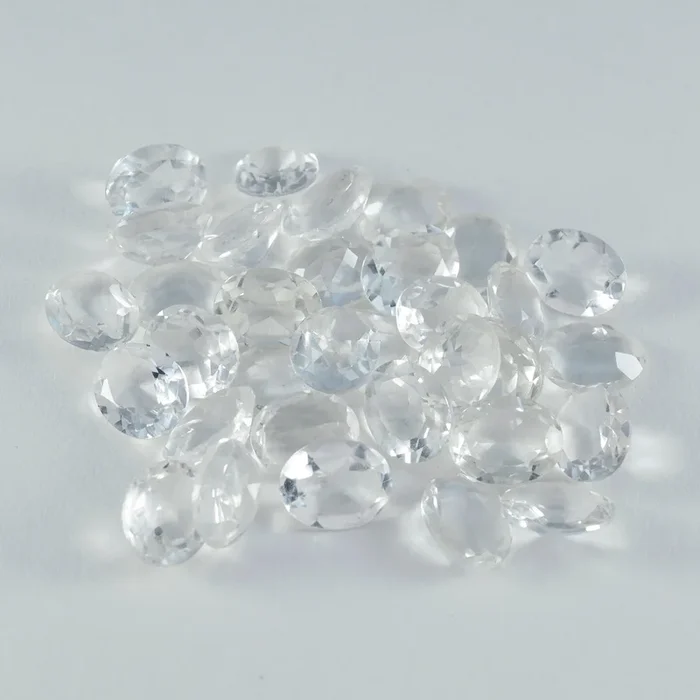 Crystal Quartz 1PC Large 9×11 MM Oval Faceted White Splendid Semi Precious Loose Gemstone