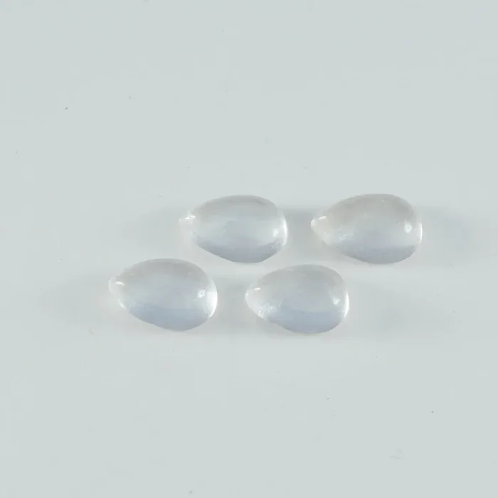 Crystal Quartz 1PC Large 9×11 MM Pear Cabochon White Brilliant semi Precious Precious Gemstone
