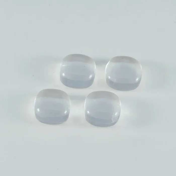 Crystal Quartz 1PC Small 7×7 MM Cushion Cabochon White Luster semi Precious Precious Gemstone
