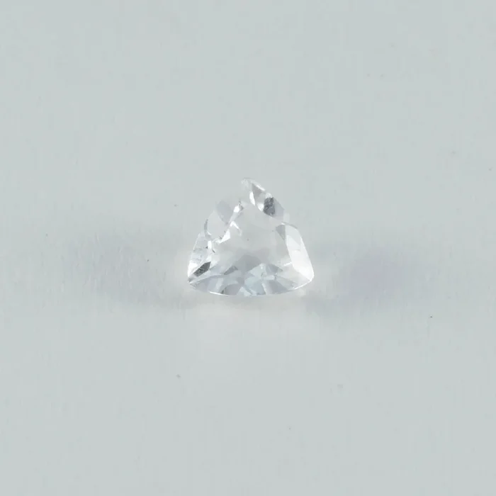 Crystal Quartz 1PC Small 8×8 MM Triangle Faceted White Luster Semi Precious Loose Gems