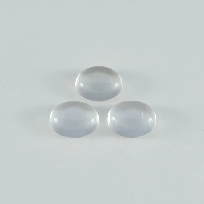 Crystal Quartz 1PC Tiny 5×7 MM Oval Cabochon White Genuine semi Precious Precious Gemstone
