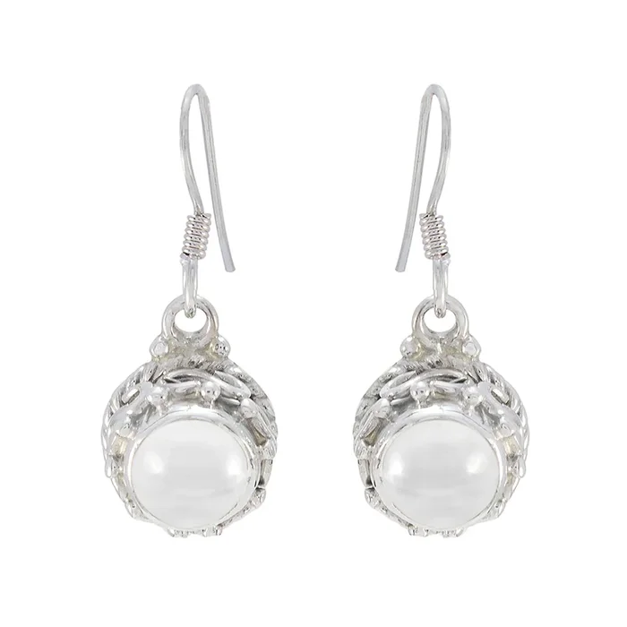 Crystal Quartz French Chen multiple Dangle White Sterling Silver Earring