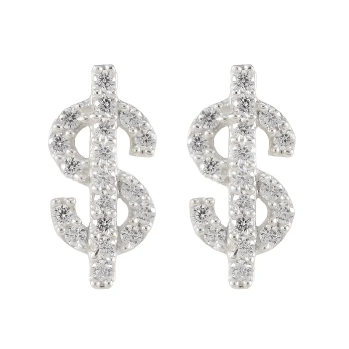 Cubic Zirconia Japanese Luisa multiple Stud White 925 Silver Earring