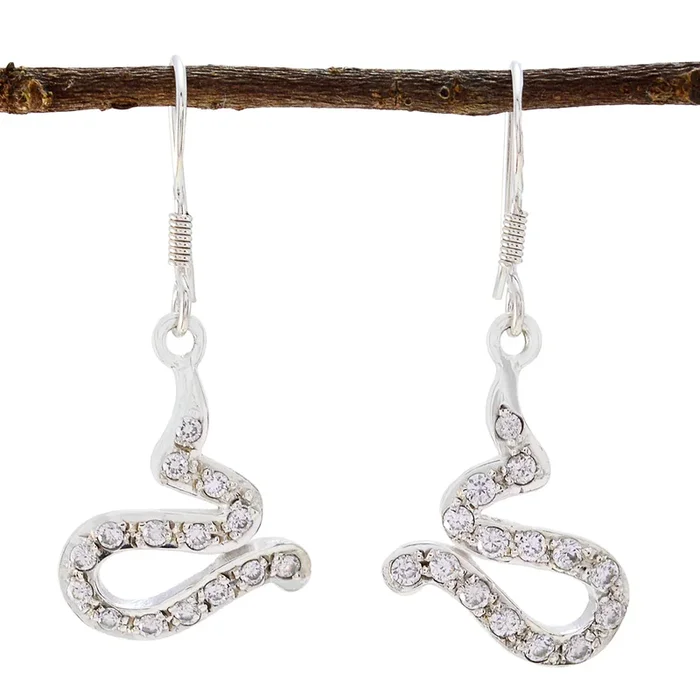Cubic Zirconia Spanish Isabelle multiple Dangle White 925 Sterling Silver Earring