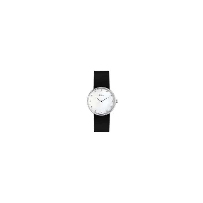 D de Dior steel watch on black satin bezel set 38 mm – Lepage