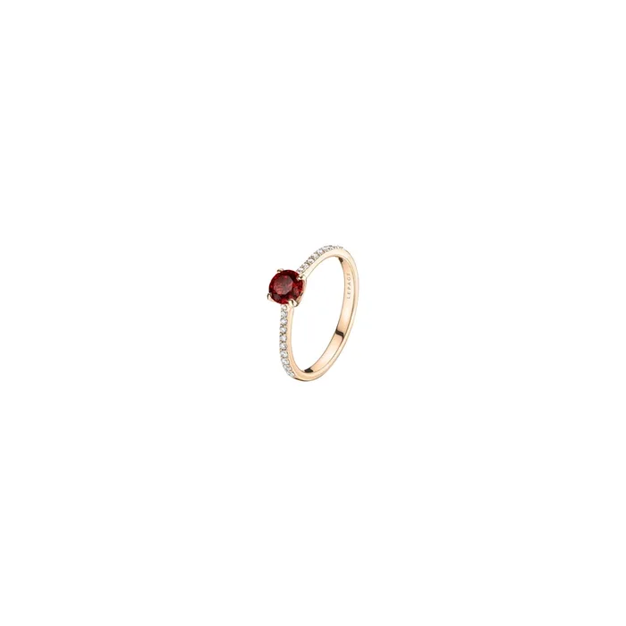 Demoiselle engagement ring in rose gold, ruby and diamonds | LEPAGE