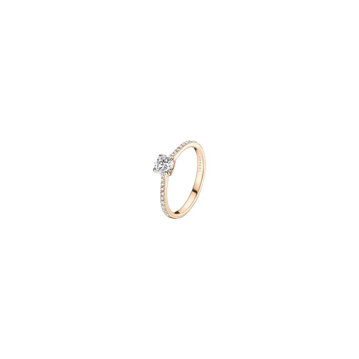 Demoiselle engagement ring rose gold diamonds | LEPAGE