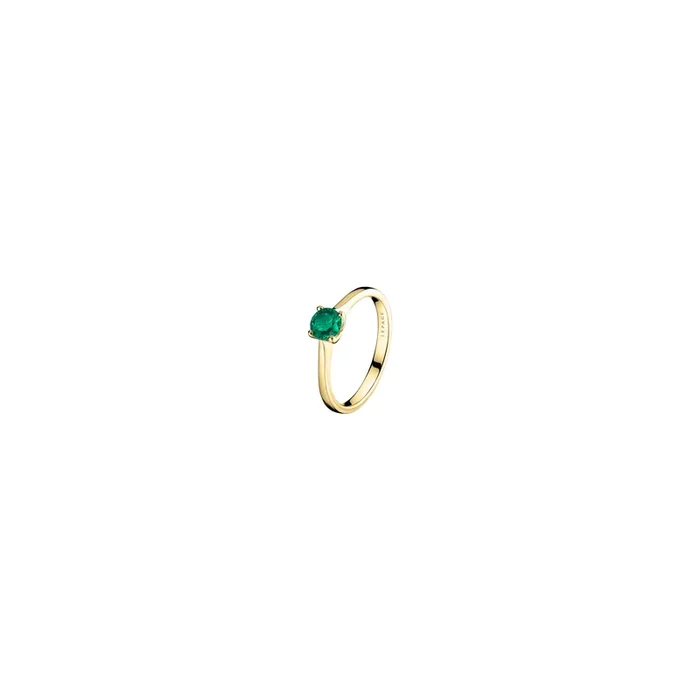 Désir engagement ring in yellow gold and emerald | LEPAGE