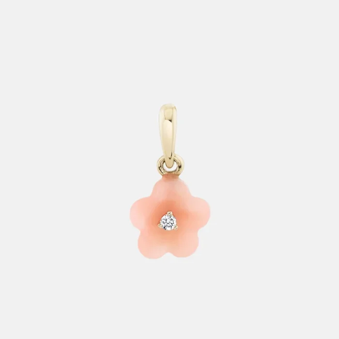 Diamond Blossom Peruvian Opal Charm