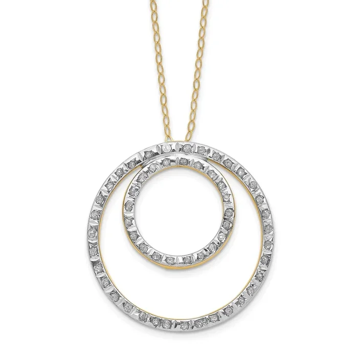 Diamond Fascination Diamond Accent Circle 18-inch Necklace in 14KT Yellow Gold